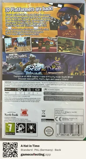 A Hat in Time Nintendo Switch, Germany box back