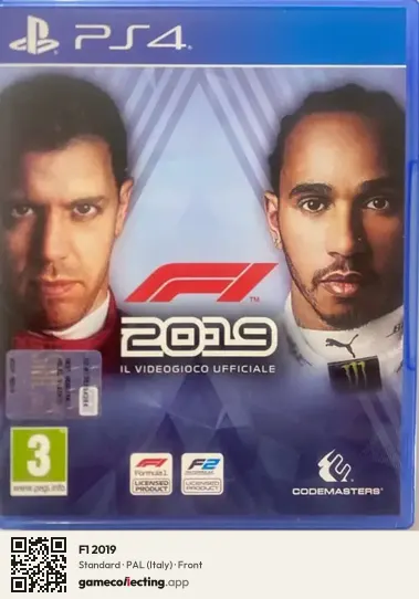 F1 2019 PlayStation 4, Italy box front