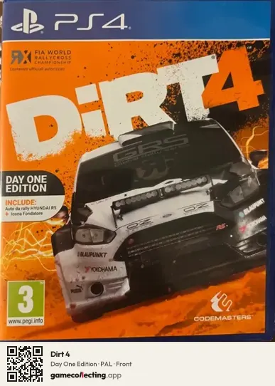 Dirt 4 PlayStation 4, PAL box front