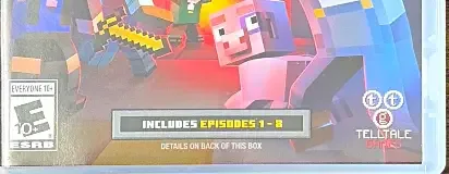 Minecraft: Story Mode, the ESRB box on its front