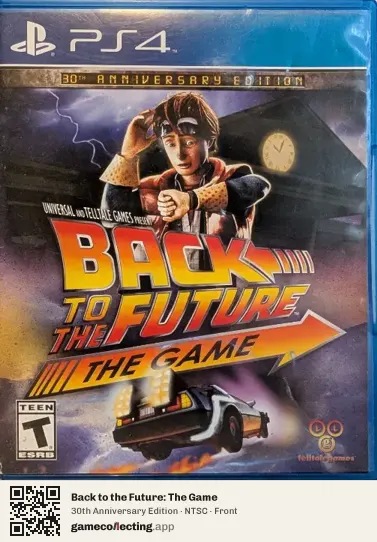 Back to the Future: The Game PlayStation 4, NTSC box front