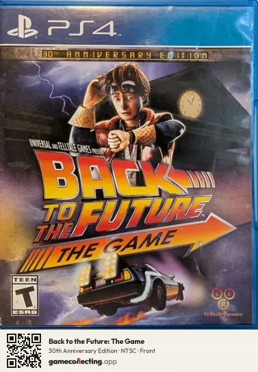 Back to the Future: The Game PlayStation 4, NTSC box front