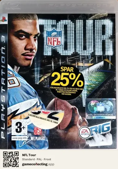 NFL Tour PlayStation 3, PAL box front