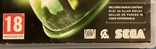 Alien: Isolation, the PEGI square on its front