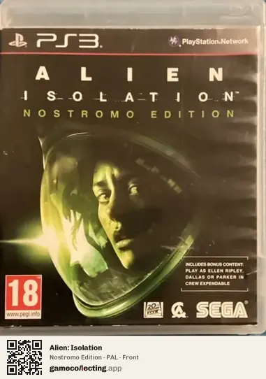 Alien: Isolation PlayStation 3, PAL box front