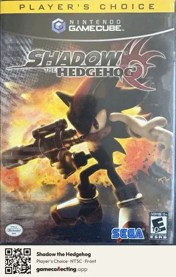 Shadow the Hedgehog Nintendo GameCube, NTSC box front