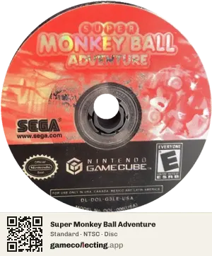 Super Monkey Ball Adventure Nintendo GameCube, NTSC disc