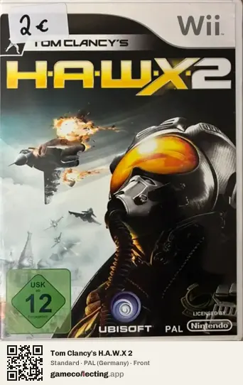 Tom Clancy's H.A.W.X 2 Nintendo Wii, Germany box front