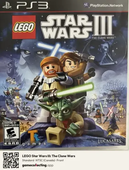 LEGO Star Wars III: The Clone Wars PlayStation 3, Canada box front
