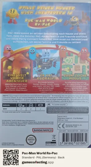 Pac-Man World Re-Pac Nintendo Switch, Germany box back