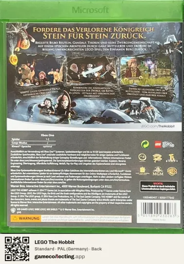 LEGO The Hobbit Xbox One, Germany box back