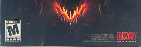 Diablo III, the ESRB box on its front