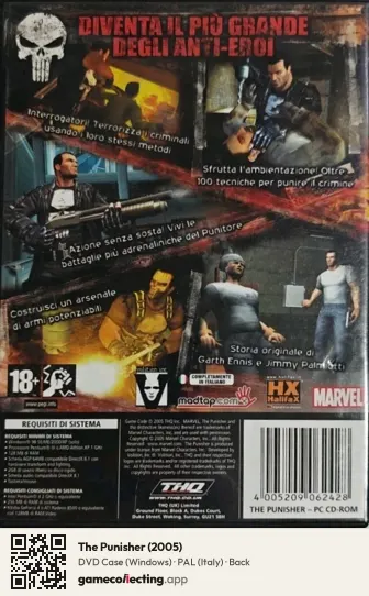 The Punisher (2005) Computer, Italy box back