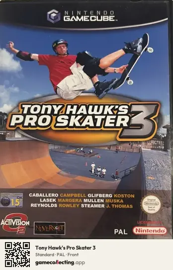 Tony Hawk's Pro Skater 3 Nintendo GameCube, PAL box front