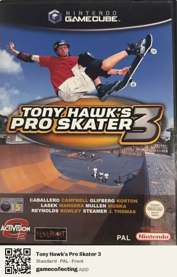 Tony Hawk's Pro Skater 3 Nintendo GameCube, PAL box front
