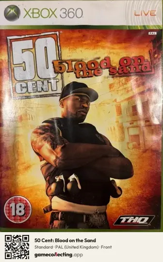 50 Cent: Blood on the Sand Xbox 360, United Kingdom box front