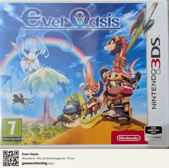 Ever Oasis Nintendo 3DS, United Kingdom box front