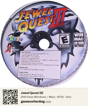Jewel Quest III Computer, NTSC disc