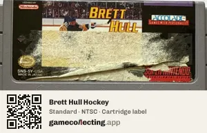Brett Hull Hockey Super Nintendo Entertainment System, NTSC cartridge label