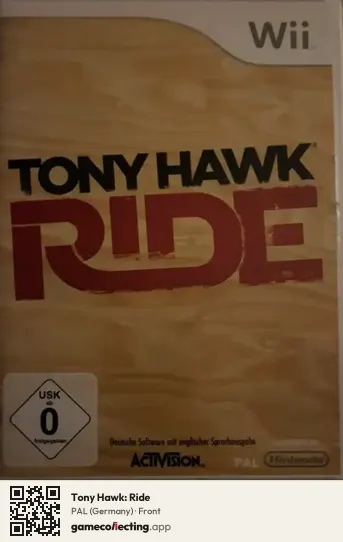 Tony Hawk: Ride Nintendo Wii, Germany box front