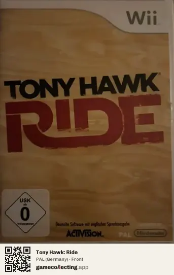 Tony Hawk: Ride Nintendo Wii, Germany box front