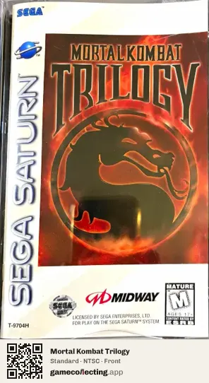 Mortal Kombat Trilogy Sega Saturn, NTSC box front