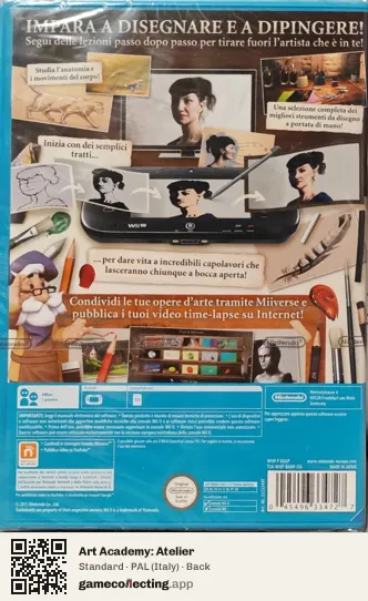 Art Academy: Atelier Nintendo Wii U, Italy box back