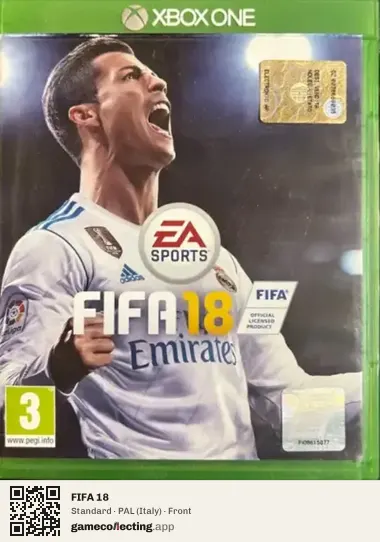 FIFA 18 Xbox One, Italy box front