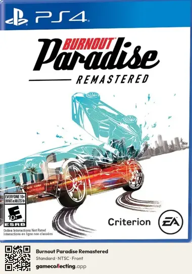 Burnout Paradise Remastered PlayStation 4, NTSC box front