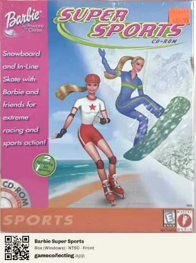 Barbie Super Sports Computer, NTSC box front