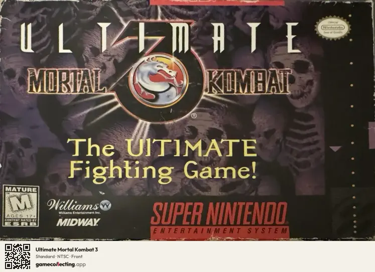 Ultimate Mortal Kombat 3 Super Nintendo Entertainment System, NTSC box front