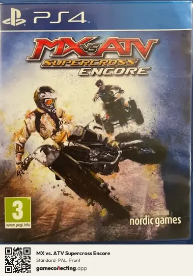 MX vs. ATV Supercross Encore PlayStation 4, PAL box front
