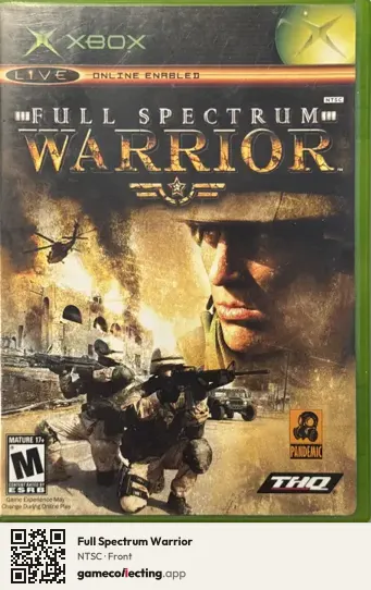 Full Spectrum Warrior Xbox, NTSC box front