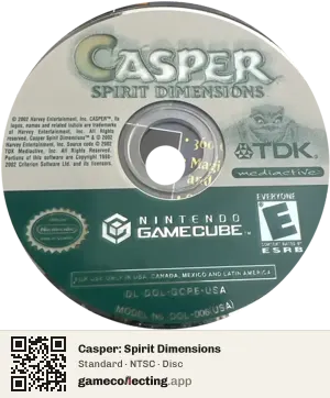 Casper: Spirit Dimensions Nintendo GameCube, NTSC disc