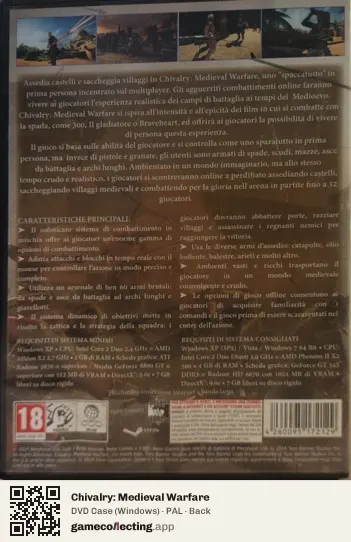 Chivalry: Medieval Warfare Computer, PAL box back