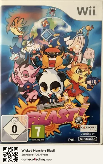 Wicked Monsters Blast! Nintendo Wii, PAL box front