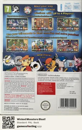 Wicked Monsters Blast! Nintendo Wii, PAL box back