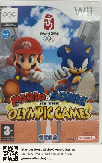 Mario & Sonic at the Olympic Games Nintendo Wii, United Kingdom box front