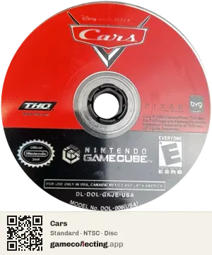 Cars Nintendo GameCube, NTSC disc