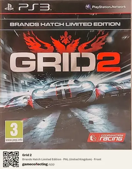 Grid 2 PlayStation 3, United Kingdom box front