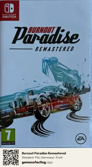Burnout Paradise Remastered Nintendo Switch, Germany box front