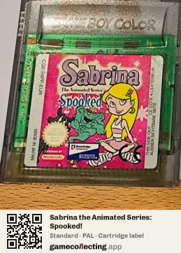 Sabrina the Animated Series: Spooked! Game Boy Color, PAL cartridge label