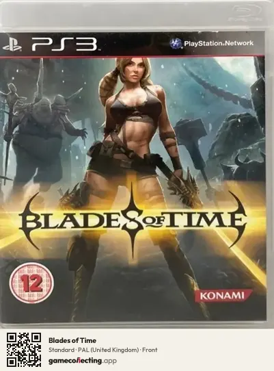 Blades of Time PlayStation 3, United Kingdom box front