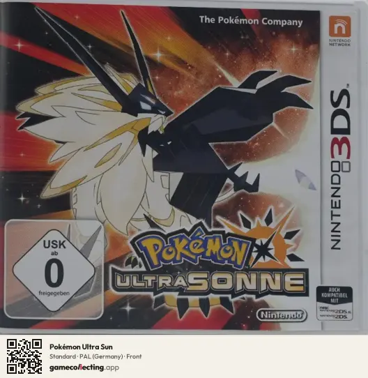 Pokémon Ultra Sun Nintendo 3DS, Germany box front