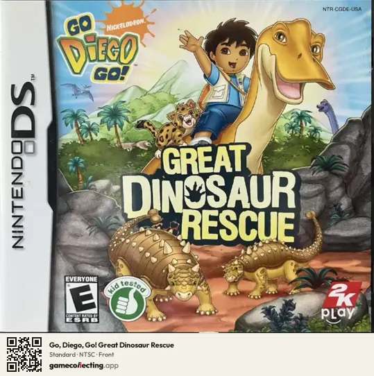 Go, Diego, Go! Great Dinosaur Rescue Nintendo DS, NTSC box front