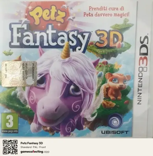 Petz Fantasy 3D Nintendo 3DS, PAL box front