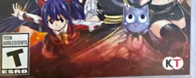 Fairy Tail, the ESRB box on its front