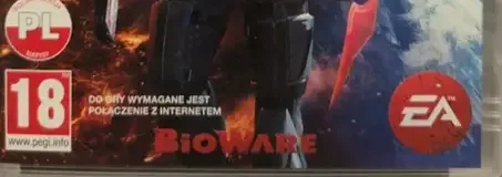 Mass Effect 3, the PEGI square on its front