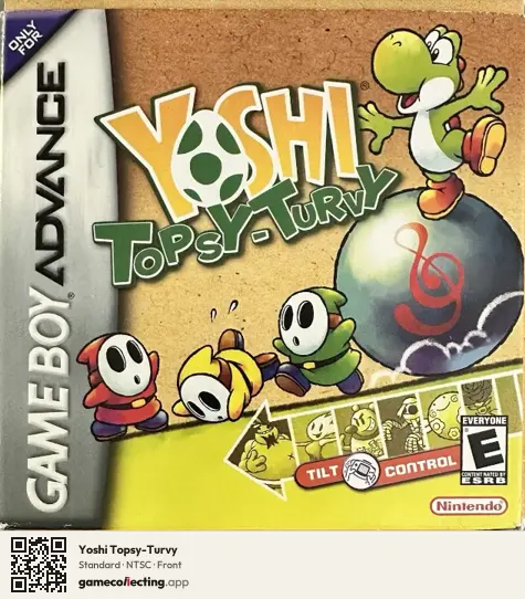 Yoshi Topsy-Turvy Game Boy Advance, NTSC box front