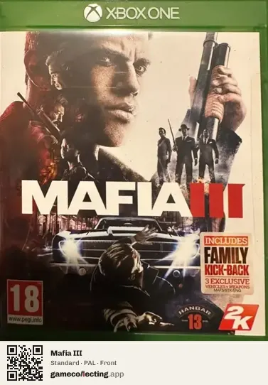 Mafia III Xbox One, PAL box front